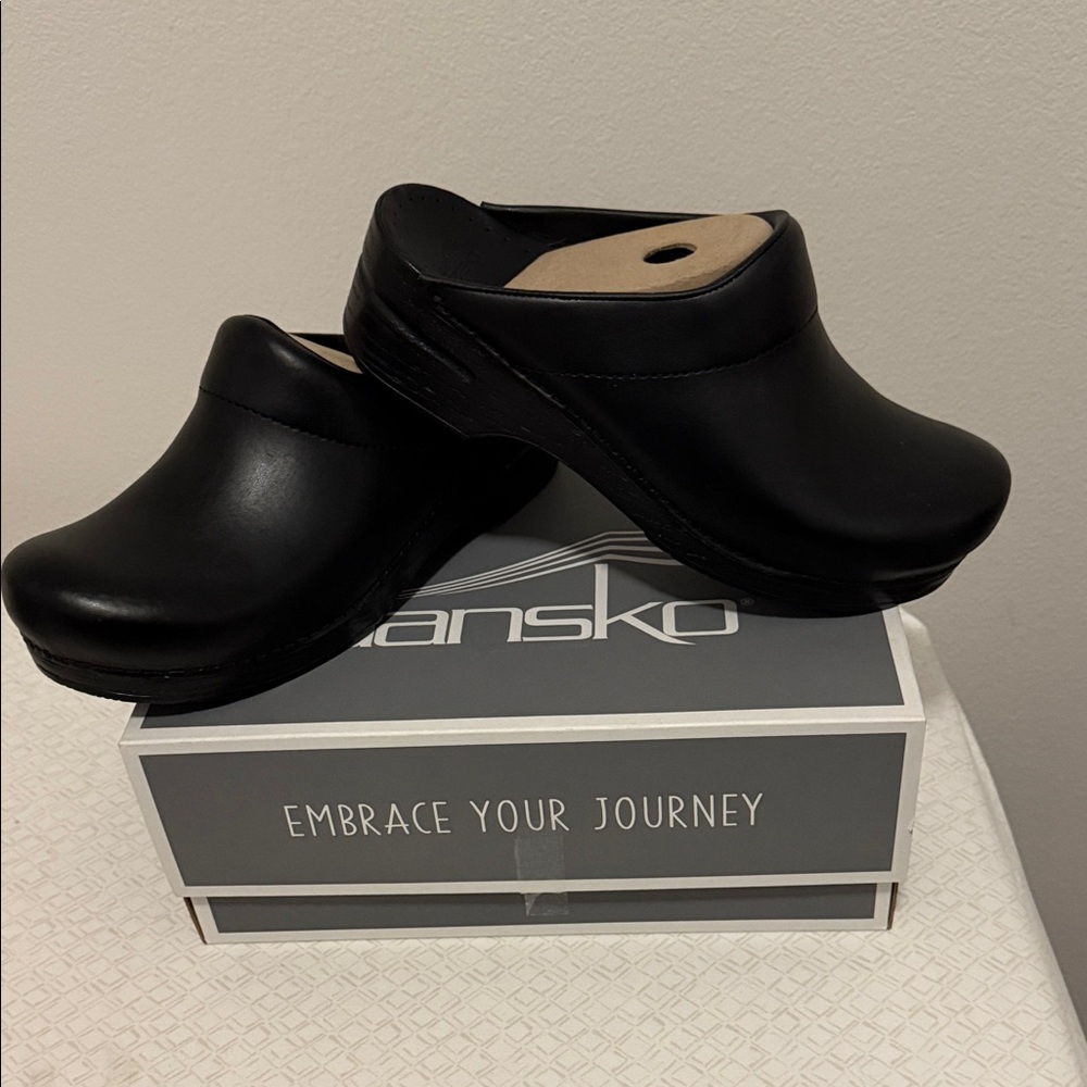 Dansko Black Leather Loafers